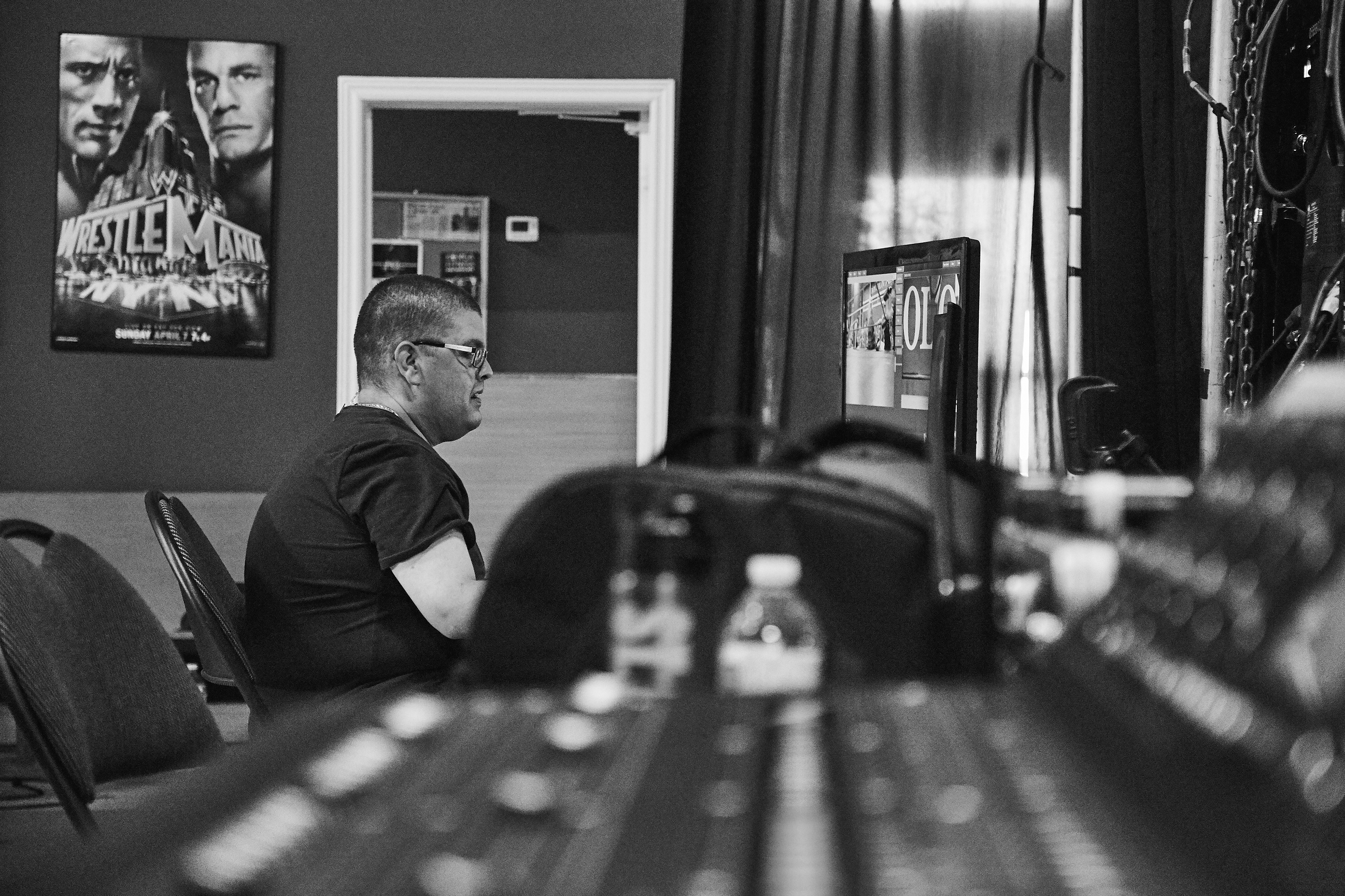 Victor Virgilio at production desk